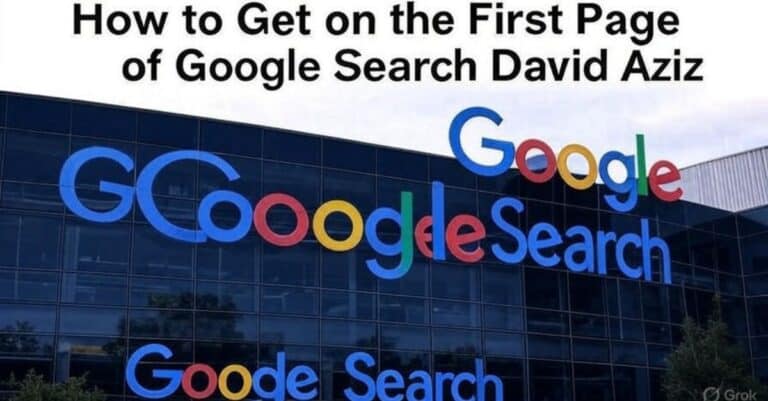 How to Get on the First Page of Google Search David Aziz